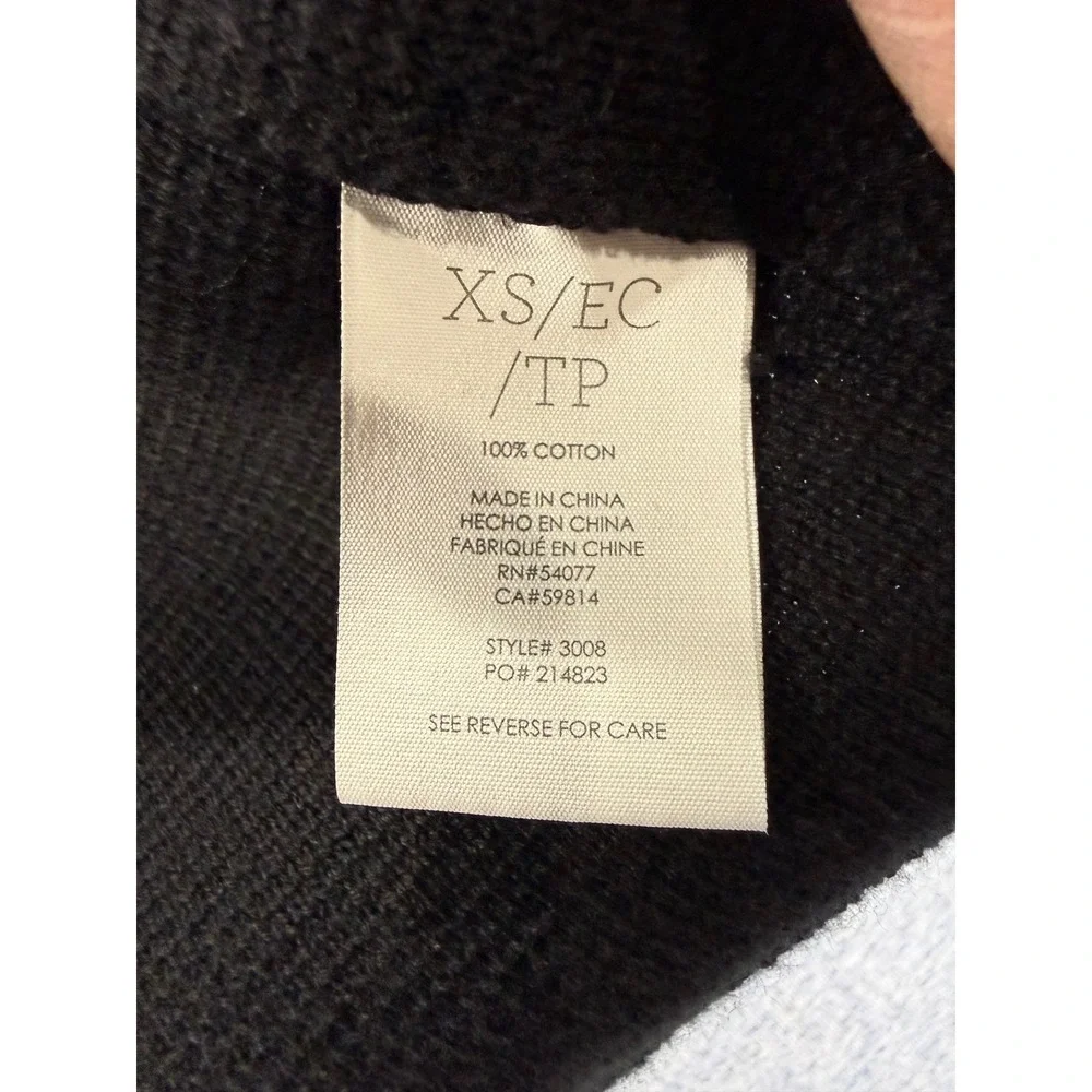 Cabi Love Coat Love Carol Collection Black Cotton Knit Funnel Neck Jacket 3008